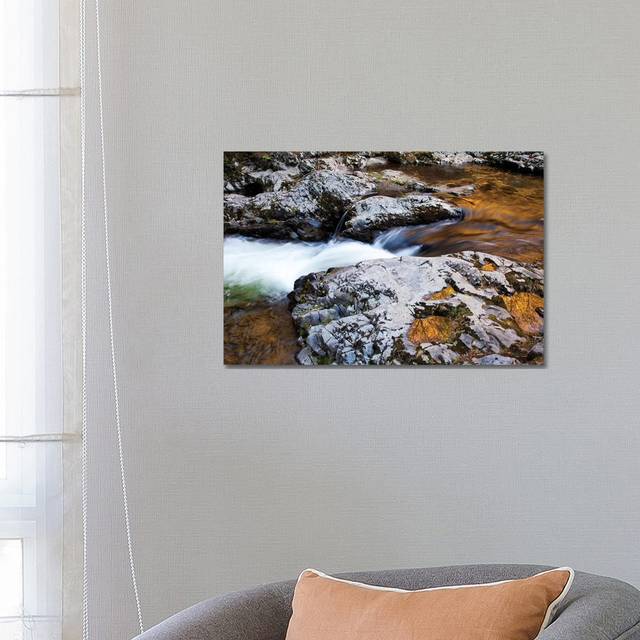 USA, Tennessee. Reflections along the Little River in the Smoky Mountains by Joanne Wells - Wrapped Canvas Photograph (45.72cm H x 66.04cm W x 3.81cm D)