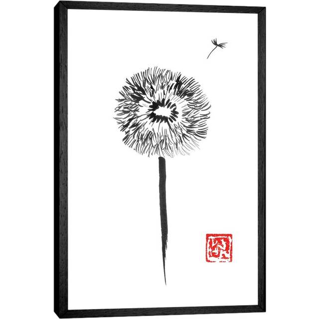 Dandelion - Print on Canvas - Black Framed (101.6 cm H x 66.04 cm W)