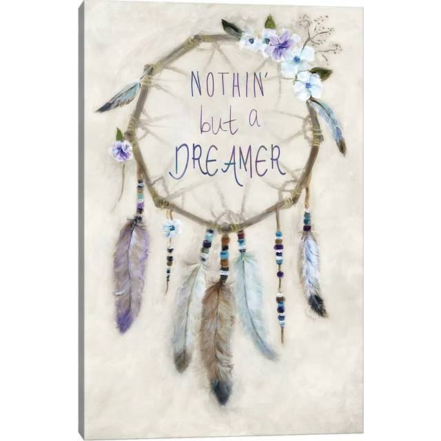 Boho Dreamcatcher by - Wrapped Canvas Graphic Art (101.6cm H x 66.04cm W x 1.91cm D)