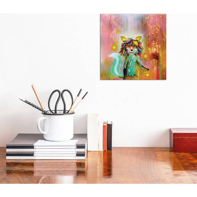 The Fox the Box the Locks by Scott Mills - Wrapped Canvas Graphic Art (30.48cm H x 30.48cm W x 1.91cm D)