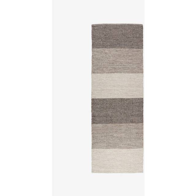 Ayanne Striped Handmade 80cm X 240cm Area Rug - Brown;Grey;Nature (80cm W X 240cm L)