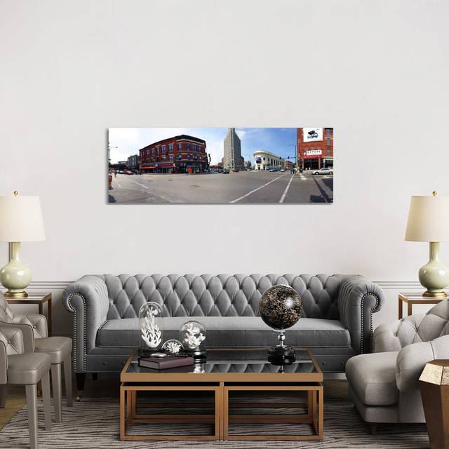Buildings in a City, Wicker PArk and Bucktown, Chicago, Illinois, USA - Wrapped Canvas Panoramic Photograph (152.4 cm H x 50.8 cm W x 1.91 cm D)