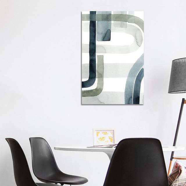 Cool Swoops I by Grace Popp - Wrapped Canvas Painting (101.6 cm H x 66.04 cm W x 1.91 cm D)