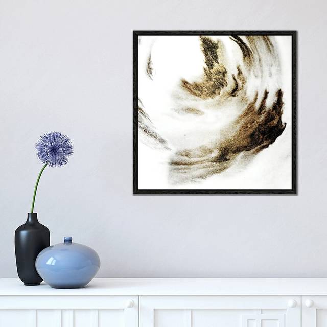Smeared Circle II by Kimberly Allen - Graphic Art on Canvas - Black Framed (45.72cm H x 45.72cm W x 3.81cm D)