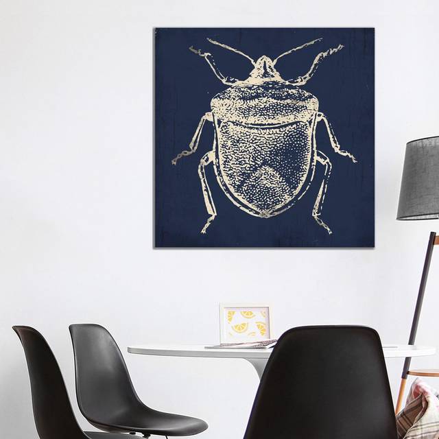 Bug Life Blue II by Milli Villa - Wrapped Canvas Graphic Art (93.98 cm H x 93.98 cm W x 1.91 cm D)