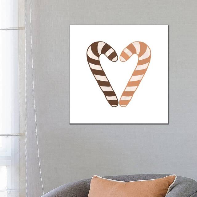 Candy Canes by Orara Studio - Wrapped Canvas Art Prints (66.04 cm H x 66.04 cm W x 1.91 cm D)