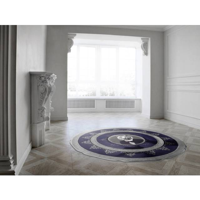 Chaddsford Tiger Tufted Blue Rug - Blue;Blue (200cm W X 200cm L)