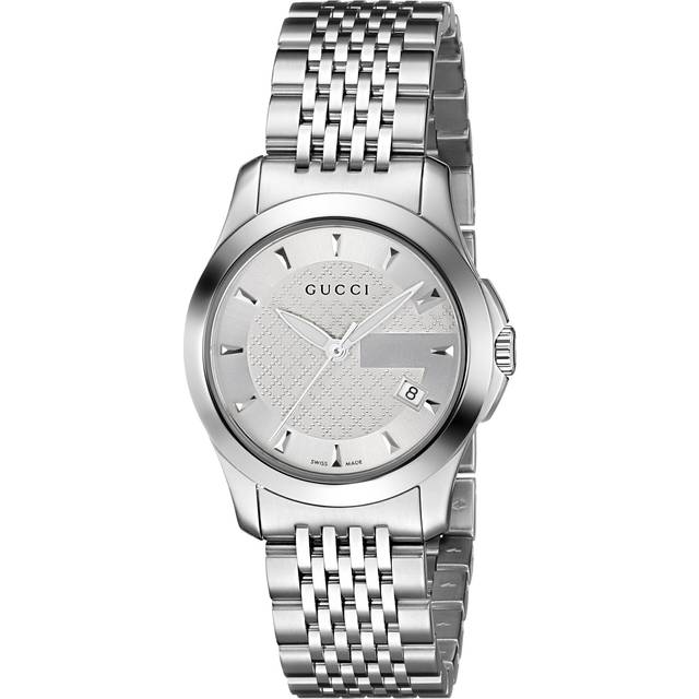 Gucci Womens YA126501 Ladies Watch - Silver Stainless Steel - One Size
