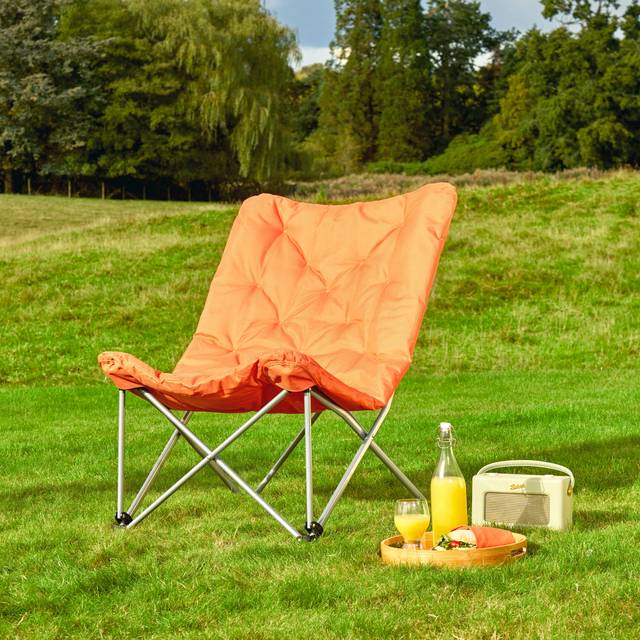 Elements Padded Camping Chair With Carry Bag - Tiger Lily