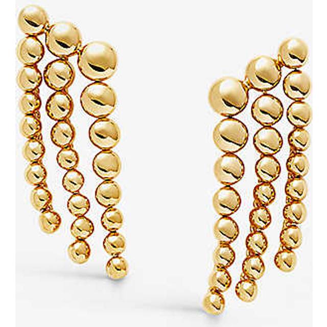 Beaded Waterfall Drop Earrings | 18ct Gold Vermeil