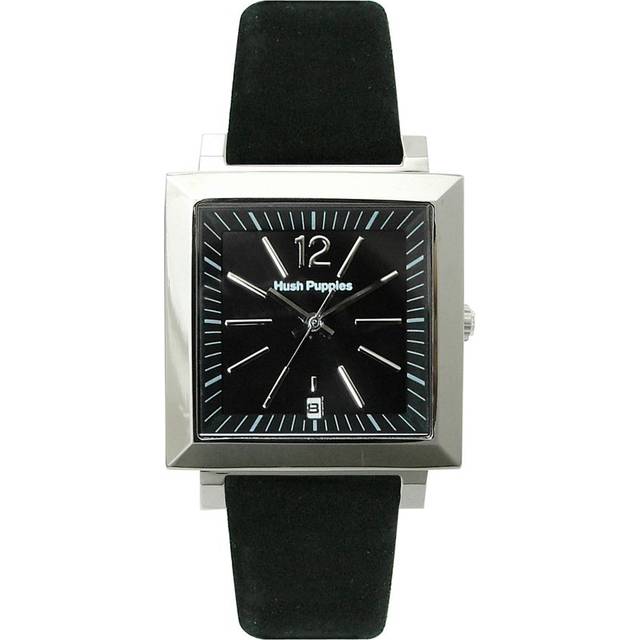 Hush Puppies Womens WATCH - Black Leather - One Size