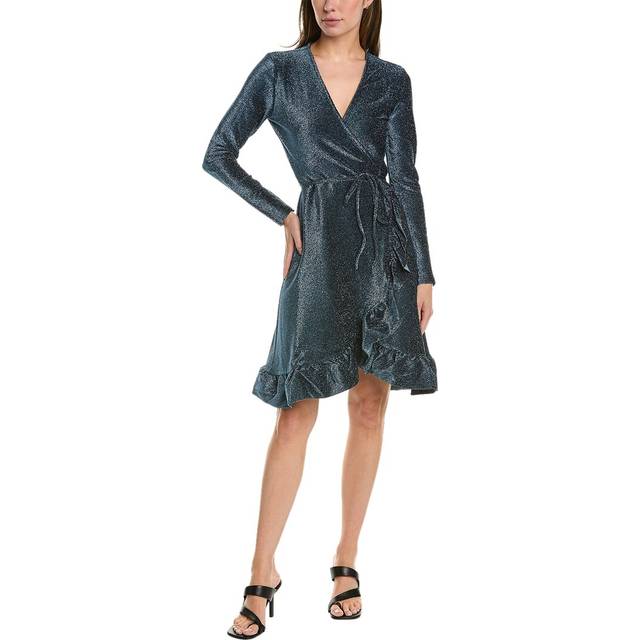 GANNI Shimmer Wrap Dress