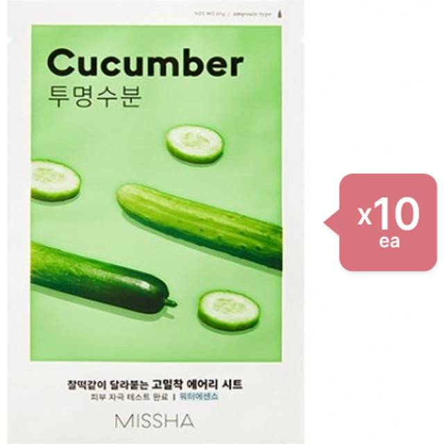 MISSHA - Airy Fit Sheet Mask - Cucumber - 1pc (10ea) Set