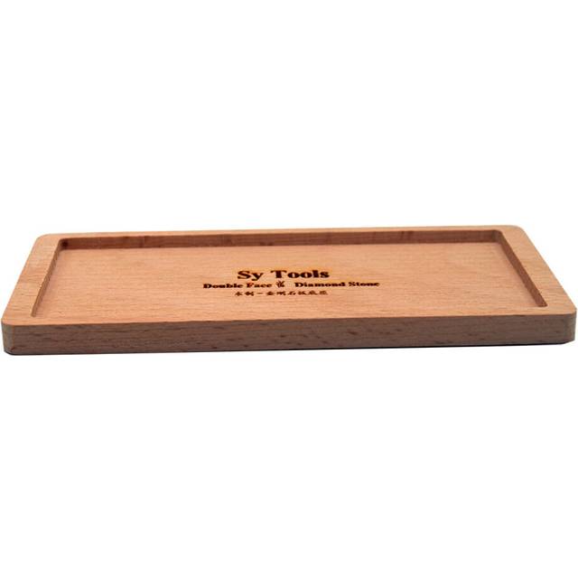 "(a-wood base) Diamond whetstone 6"" Double Sided Diamond Sharpening Stone Polishing Block Whetstone Knife stone bar Wood non-slip base"