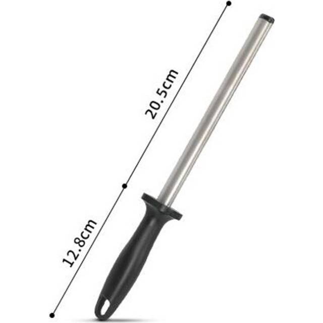 (a-8 inch Universal) Diamond Knife Sharpener Steel Oval Sharpener600# Steel Professional Chef Knife Sharpener Knife Sharpening Rod ABS Handle
