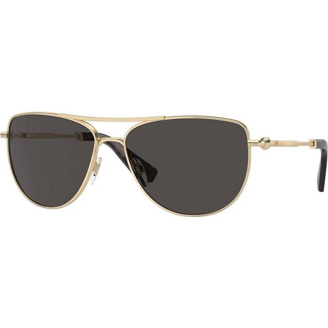 Burberry Dark Grey Pilot Ladies Sunglasses BE3149 110987 60 (Dimension: 7.0000x5.0000x3.0000 inches)