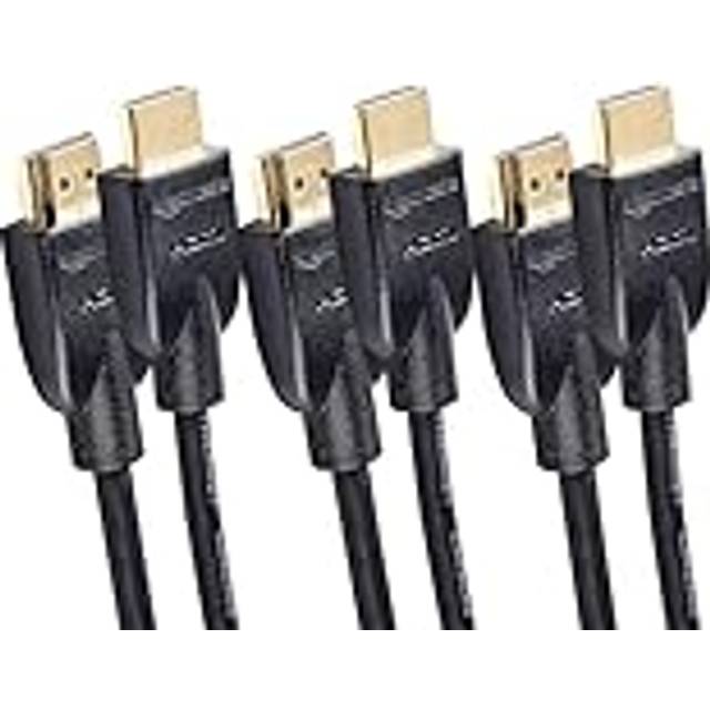 4K HDMI Cable 0.9m, 3 pack - 18Gbps High Speed with Ethernet, 4K@60Hz, 2160p, Black