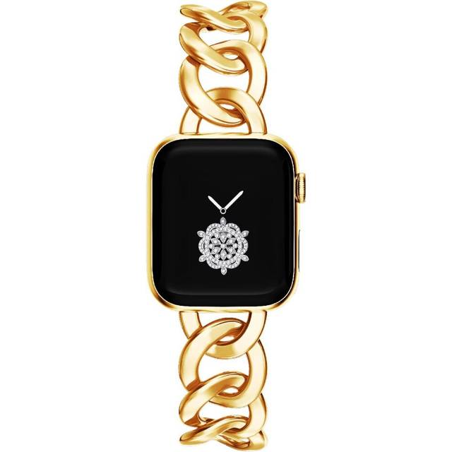 38/40/41mm Cool Women Chain Metal Smartwatch Bands Compatible for Apple Watch Bands Series 8/7/6/SE/5/4 Adjustment Replacement Watch Bracelet