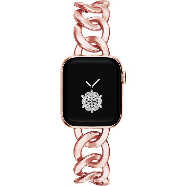 38/40/41mm Cool Women Chain Metal Smartwatch Bands Compatible for Apple Watch Bands Series 8/7/6/SE/5/4 Adjustment Replacement Watch Bracelet