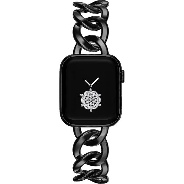 42/44/45mm Cool Women Chain Metal Smartwatch Bands Compatible for Apple Watch Bands Series 8/7/6/SE/5/4 Adjustment Replacement Watch Bracelet