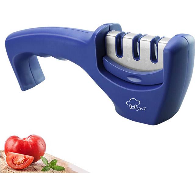(a-Stlyle1-BL) Knife Sharpener 4 Stages Professional Sharpening Stone Whetstone Tungsten Diamond&Ceramic Scissors Kitchen Sharpeners Grindstone