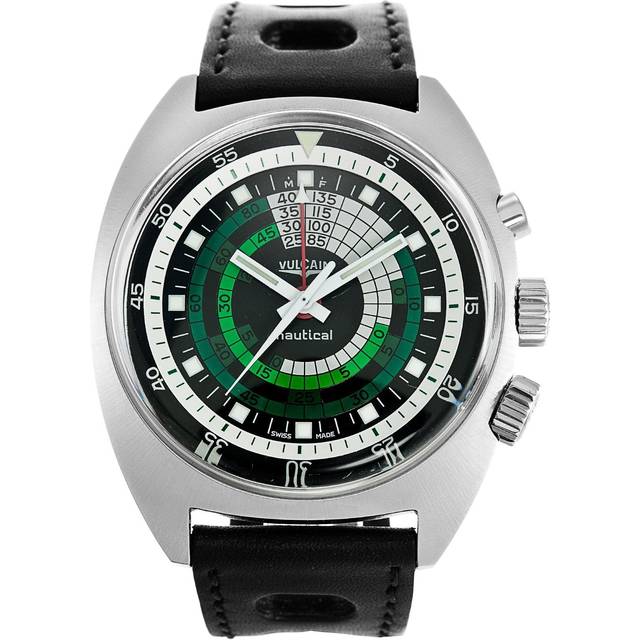 Vulcain Watch Cricket 70s Nautical Black Green - Black