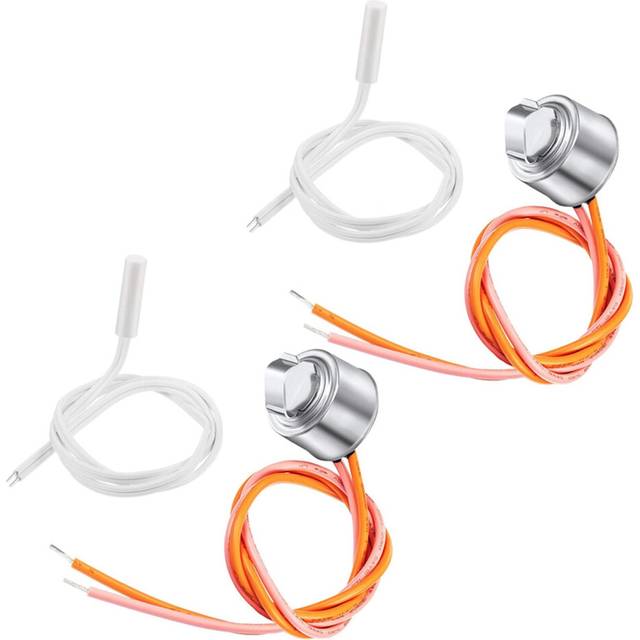 4 Pcs WR55X10025 Refrigerator Temperature Sensor Replace 914093, WR50X10068 Defrost Thermostat for GE Refrigerators