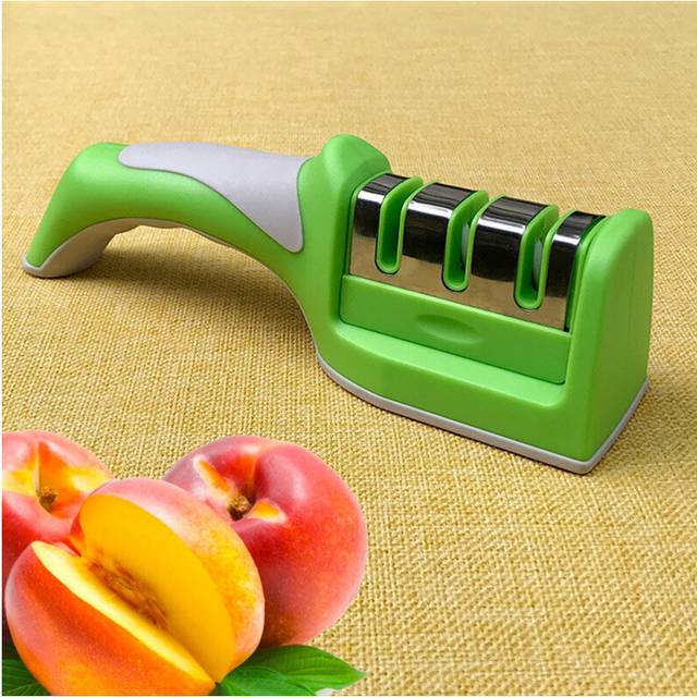 (a-sanduanlv choice) Knife Sharpener Three Stage Ceramics Sharpening Stone  Coarsegeinding Daily Sharpening  Kitchen Gadgets  Knives Accessories