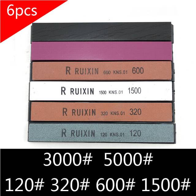 (a-6Pcs A Set) sharpening stone 6\8\10\13pcs 120-5000#Professional knife sharpener leather Polishing Whetstone Sharpening Natural Stone
