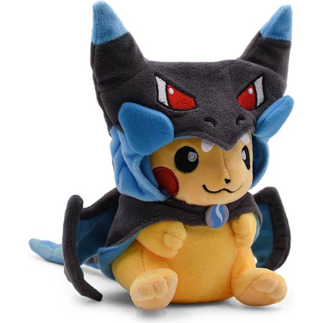 (Blue Dragon - closed mouth) 23cm XY version of the fire-breathing dragon million blue yellow transformation transformation cap section cloak plush do