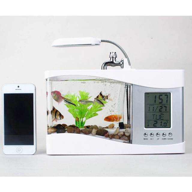 Creative multi-function USB mini aquarium fish tank LED lamp Pen small
