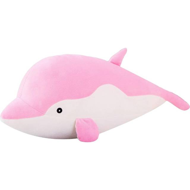 Dolphin Stuffed Animal Plush Toys Soft Lovely Hugging Pillow Stuff Dolls Plushes for Children Girls Sleeping Cushion Gift Room Decor 13.7in  Pink