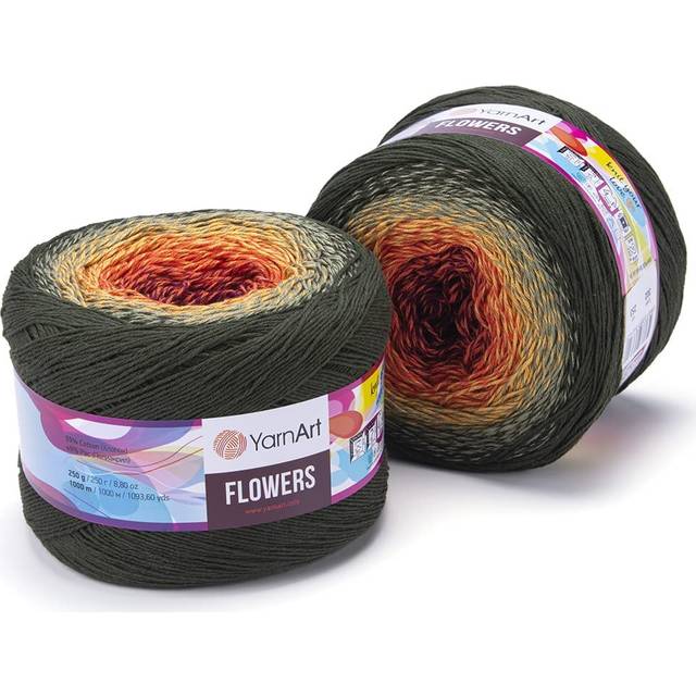 Yarn Art Flowers Yarn 55% Cotton 45% Acrylic 250gr 1094yds Multicolor