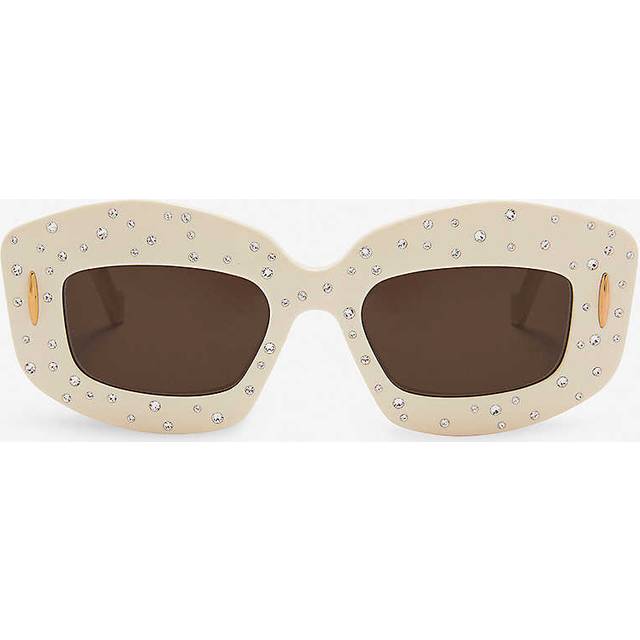 Loewe Womens Ivory G736sunx05 Pav&#233;-screen Acetate Sunglasses 1 Size - IVORY