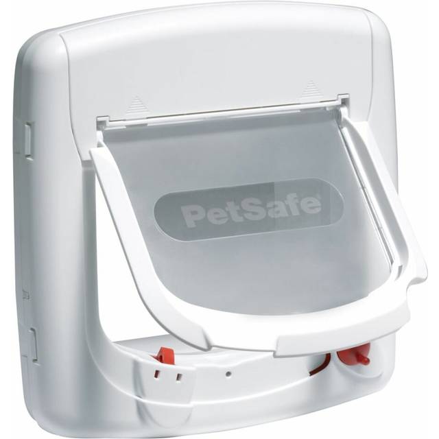 PetSafe Magnetic 4-Way Cat Flap Deluxe 400 White (25.2cm H X 24.1cm W X 104cm D)