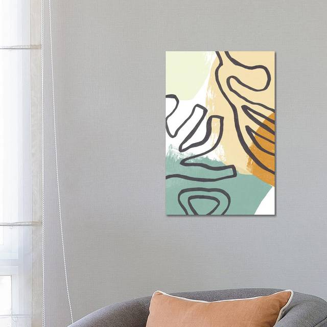 Midcentury Modern Coral II by June Erica Vess - Wrapped Canvas Painting (66.04cm H x 45.72cm W x 1.905cm D)