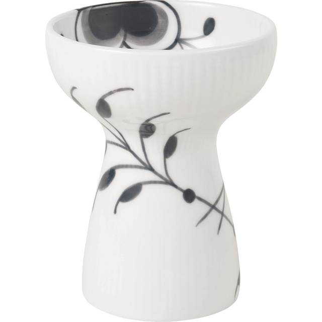 Royal Copenhagen - Black Fluted Mega Vas 11 cm - Krukor &amp; vaser - Karen Kjældgård-Larsen - Svart,Vit