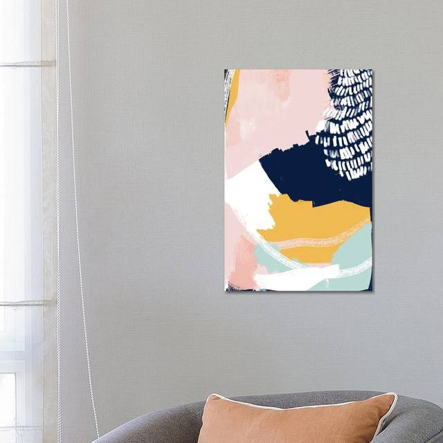 Pastel Cloth by Jilli Darling - Wrapped Canvas Painting on Canvas (66.04cm H x 45.72cm W x 1.91cm D)