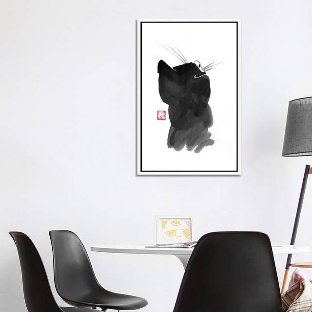 Cat’S Back I - Print on Canvas - White Framed (101.6 cm H x 66.04 cm W)