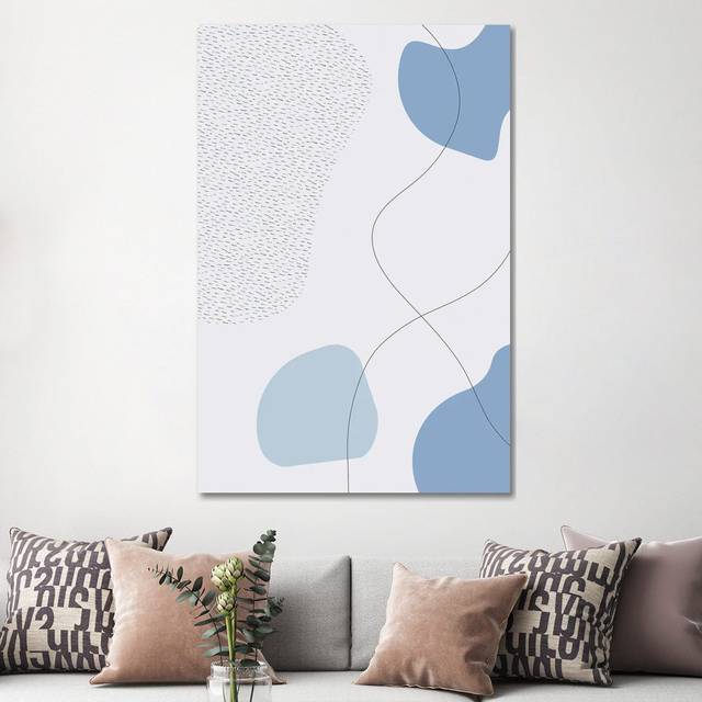 Mid-Century Modern III | Blue - Wrapped Canvas Graphic Art on Canvas (152.4cm H x 101.6cm W x 3.81cm D)