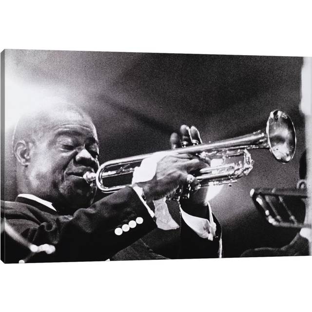Louis Armstrong by American Photographer - Wrapped Canvas Art Prints (30.48cm H x 45.72cm W)