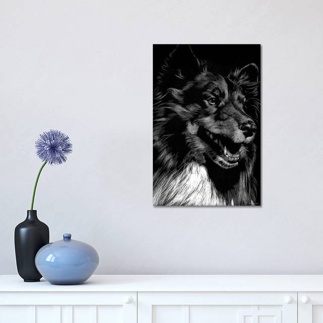 Canine Scratchboard X by Julie T. Chapman - Wrapped Canvas Photograph (30.48 cm H x 45.72 cm W)