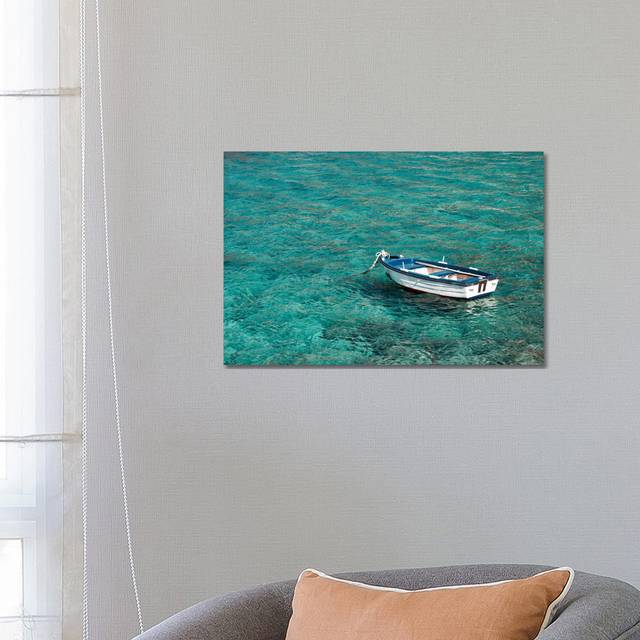 My Greek Dingy by Zoe Schumacher - Wrapped Canvas Photograph (45.72cm H x 66.04cm W x 1.91cm D)
