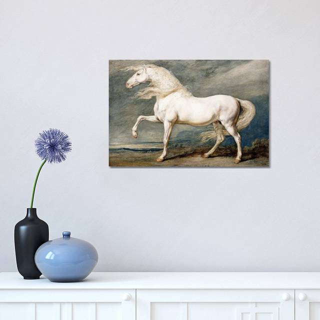 Adonis, King George III's Favourite Charger, by James Ward - Wrapped Canvas Painting (20.32cm H x 30.48cm W x 1.905cm D)