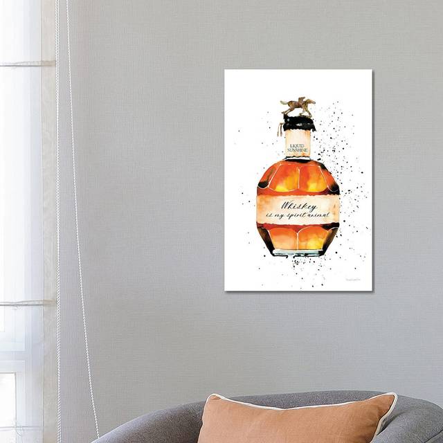Whiskey Spirit Animal by Mercedes Lopez Charro - Wrapped Canvas Painting (66.04cm H x 45.72cm W x 1.91cm D)