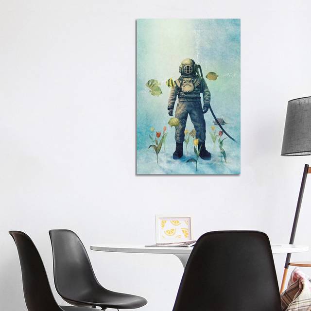 Deep Sea Garden III by Terry Fan - Wrapped Canvas Graphic Art (101.6 cm H x 66.04 cm W x 3.175 cm D)