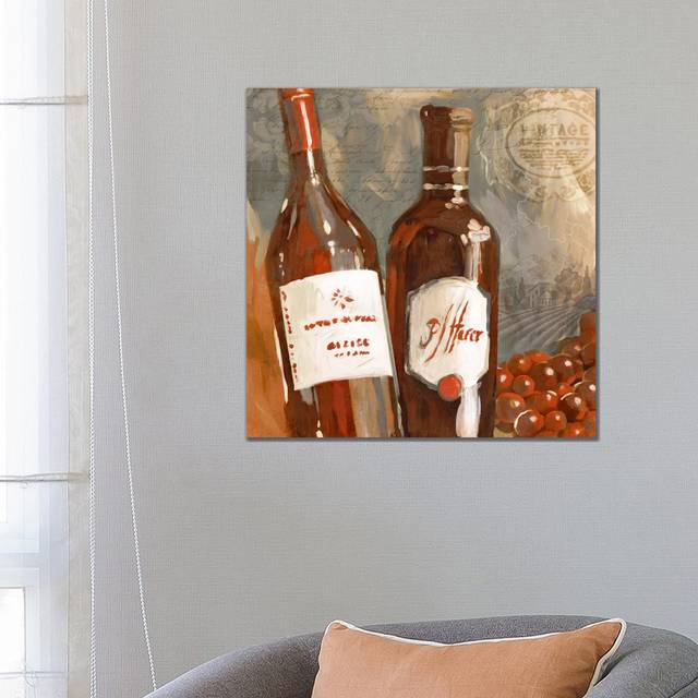 Red Wine I by Edward Selkirk - Wrapped Canvas Print (66.04cm H x 66.04cm W x 1.91cm D)