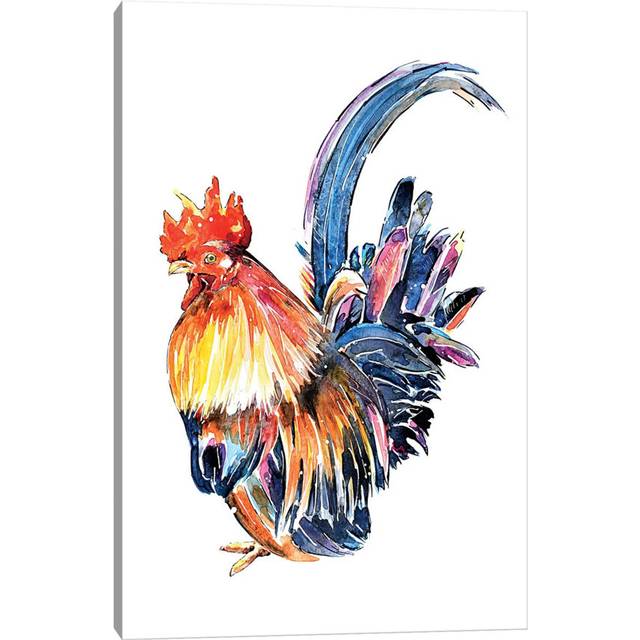 Rooster - Wrapped Canvas Painting (45.72cm H x 30.48cm W)