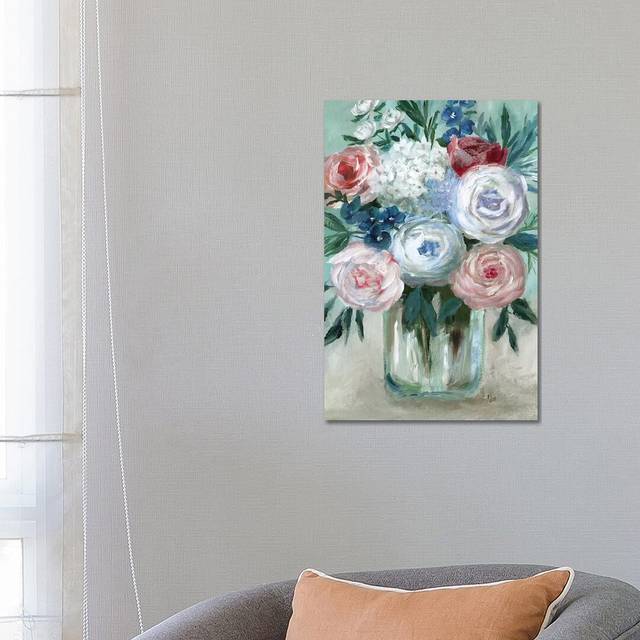 Chalk Pastel Bouquet - Print - Wrapped Canvas (66.04 cm H x 45.72 cm W x 1.91 cm D)