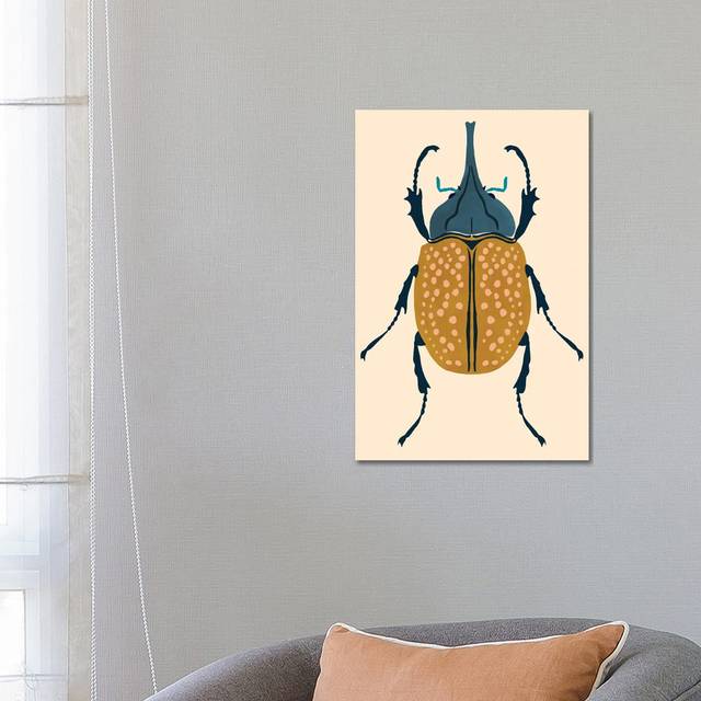 Beetle Bug II by Victoria Barnes - Wrapped Canvas Painting (66.04 cm H x 45.72 cm W x 1.91 cm D)